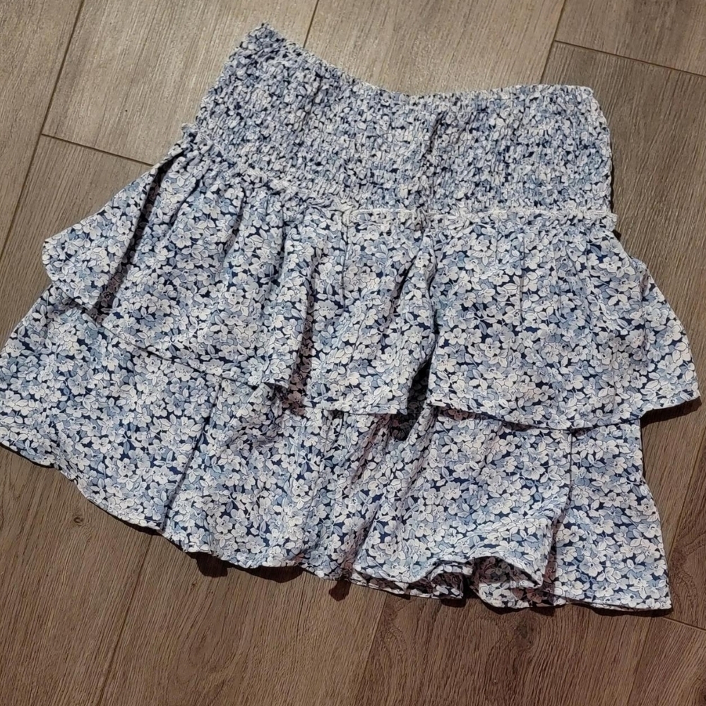 Floral Tiered Mini Skirt